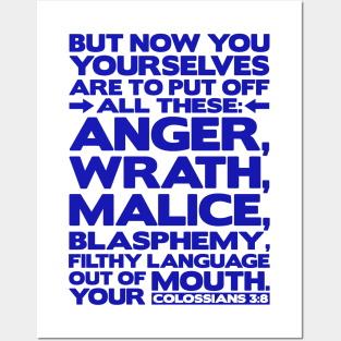 Colossians 3:8 Blasphemy Posters and Art